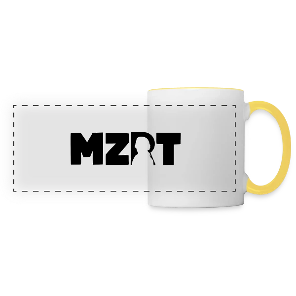 Hommage à Mozart Moderne sur Mug panoramique contrasté et blanc