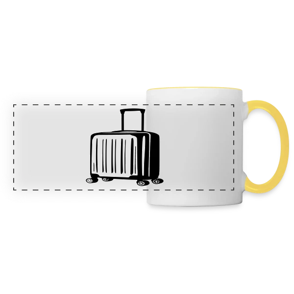 Valise de Voyage Élégante sur Mug panoramique contrasté et blanc