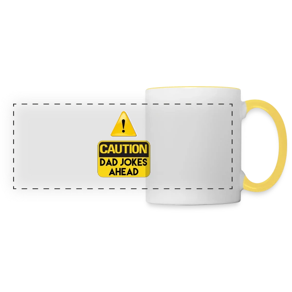 Cadeau Fête des Pères Original et Tendance sur Mug panoramique contrasté et blanc
