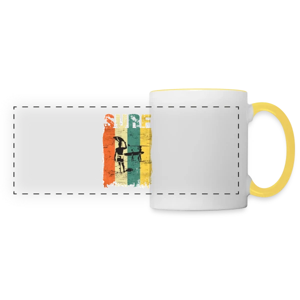 Surfing Vintage | Passion Vagues sur Mug panoramique contrasté et blanc