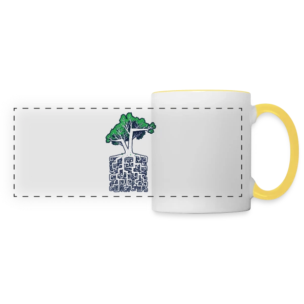 Racine Carrée : Quand la Nature Calcule sur Mug panoramique contrasté et blanc
