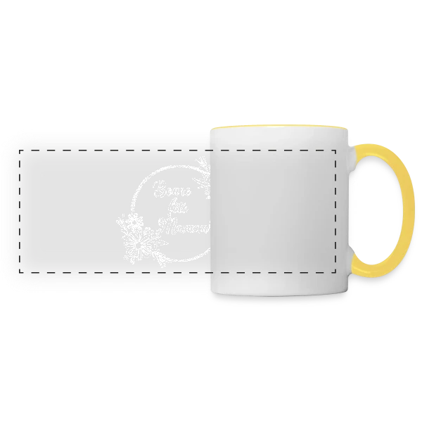 Bonne Fête Maman - Cadeau Tendresse sur Mug panoramique contrasté et blanc
