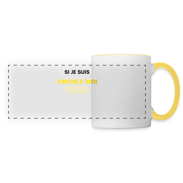 Si Je Suis Bourré, Amenez-Moi Vers Chloé sur Mug panoramique contrasté et blanc