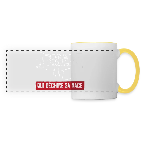 Brigade EVG Qui Déchire sur Mug panoramique contrasté et blanc