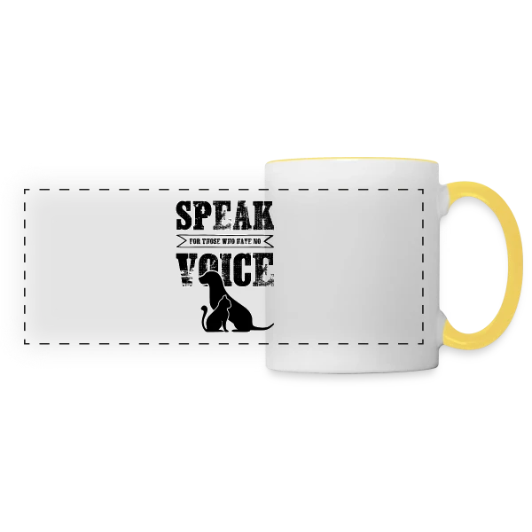 Voix des Animaux sur Mug panoramique contrasté et blanc