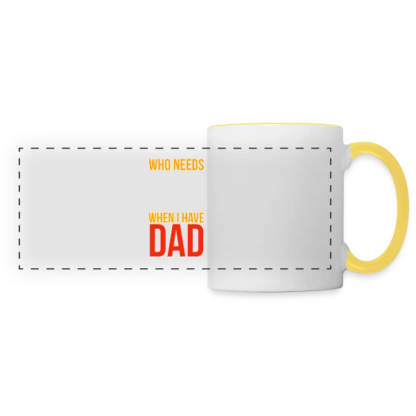 Super Papa - Mon Héro du Quotidien sur Mug panoramique contrasté et blanc