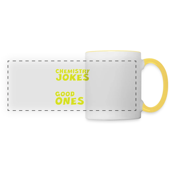 Blagues de Chimie Réussies sur Mug panoramique contrasté et blanc