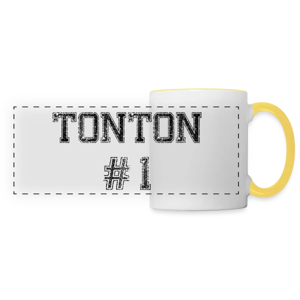 Tonton #1 - Le Meilleur des Oncles sur Mug panoramique contrasté et blanc
