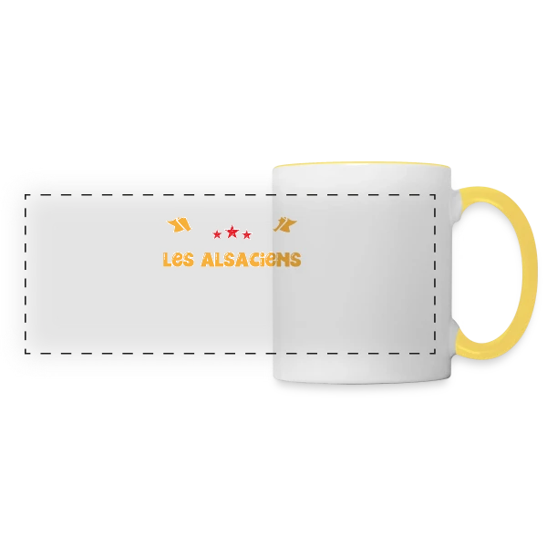 Les Alsaciens Fiers sur Mug panoramique contrasté et blanc
