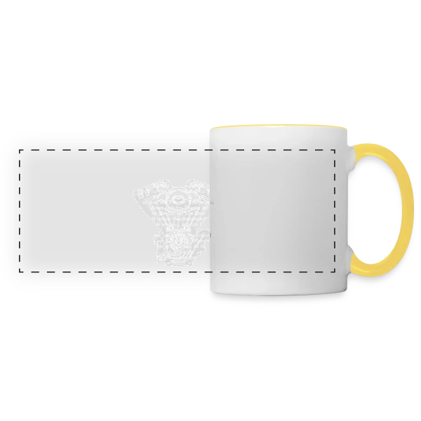 Moteur V-Twin Biker Prière sur Mug panoramique contrasté et blanc