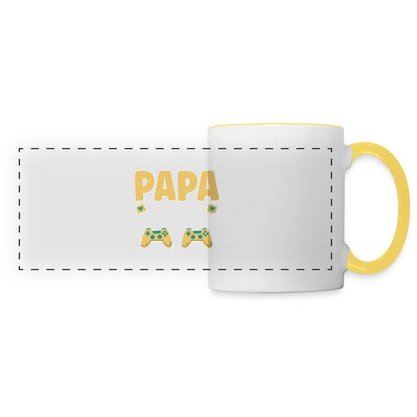 Prépare-toi Papa J'arrive : T-shirt Annonce Grossesse Gamer sur Mug panoramique contrasté et blanc