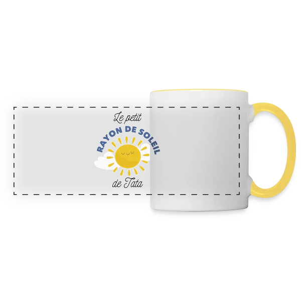 Le Rayon de Soleil de Tata sur Mug panoramique contrasté et blanc