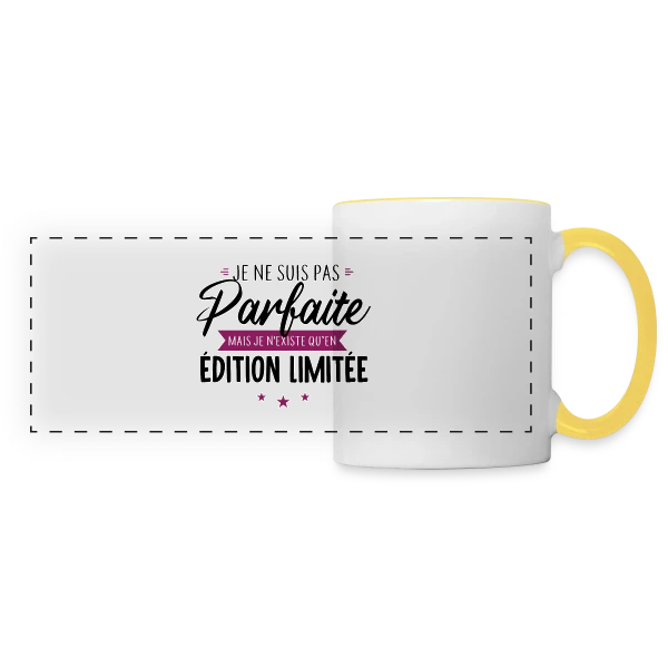 Femme "Je Suis Une Édition Limitée" sur Mug panoramique contrasté et blanc