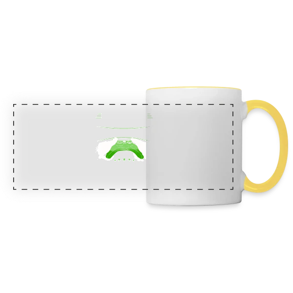Humour Gamer: 'Je ne joue pas tout le temps' sur Mug panoramique contrasté et blanc