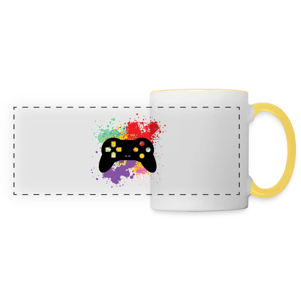 Ma Console, Ma Vie : T-shirt Gamer Rétro Passion sur Mug panoramique contrasté et blanc