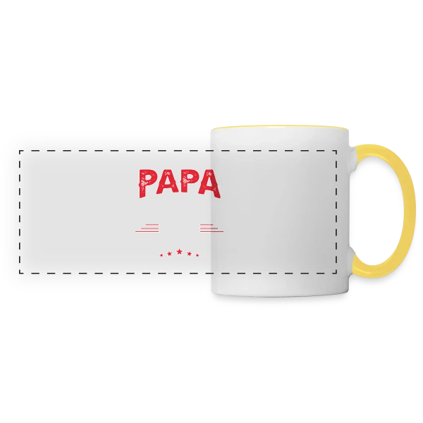 Papa Alsacien : Comme un Papa Normal, Mais Plus Cool ! sur Mug panoramique contrasté et blanc
