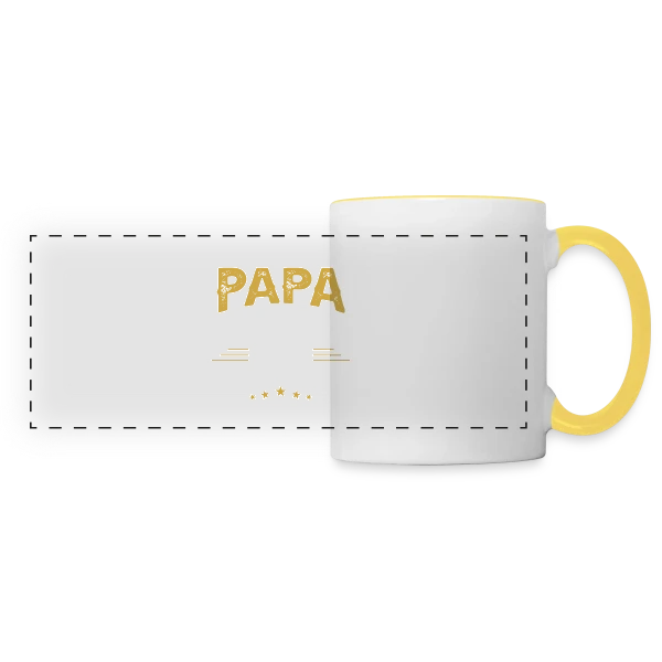 Papa Couvreur Humour - Comme un Papa Normal mais Plus Cool sur Mug panoramique contrasté et blanc