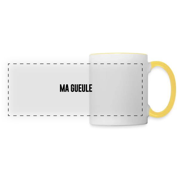 Alsacienne Je Ferme Pas Ma Gueule sur Mug panoramique contrasté et blanc