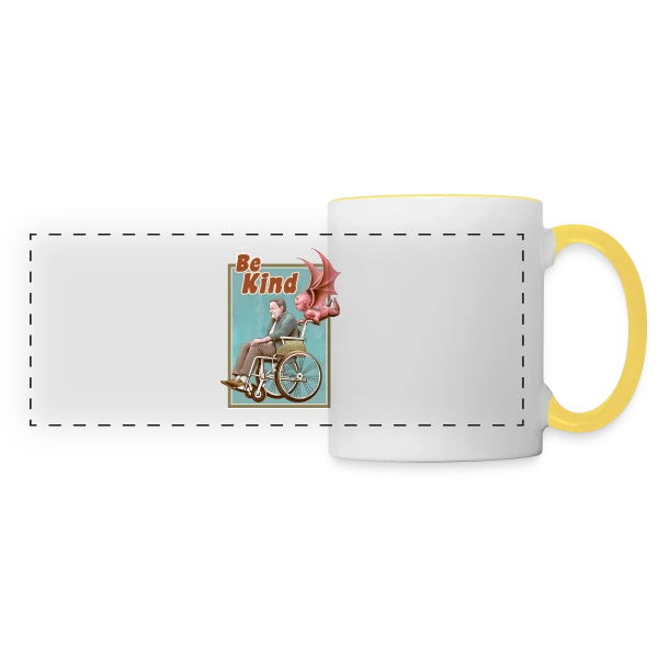 Soyez Gentil : Message Positif sur Mug panoramique contrasté et blanc