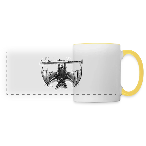 La Batte de la Chauve-Souris sur Mug panoramique contrasté et blanc