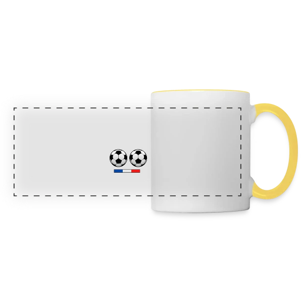 Jour de Match : Je Ne Suis Pas Dispo sur Mug panoramique contrasté et blanc