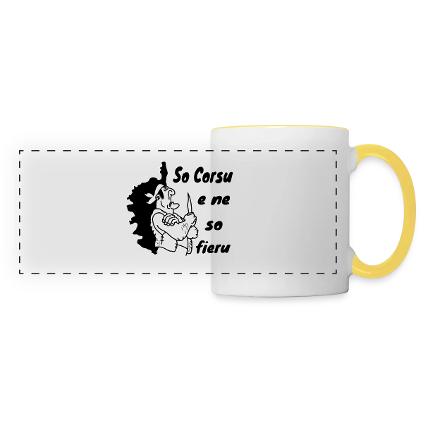 Fier d'être Corse sur Mug panoramique contrasté et blanc