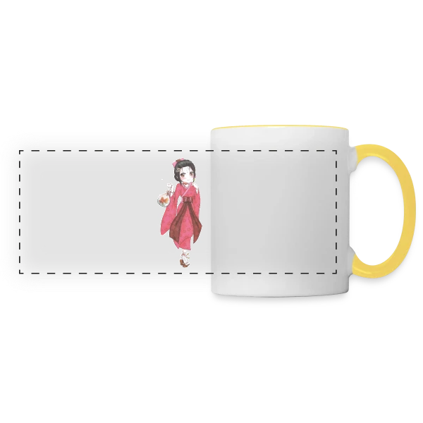 L'Univers des Mangas Japonais sur Mug panoramique contrasté et blanc