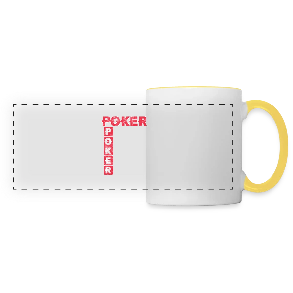 La Vie est un Poker sur Mug panoramique contrasté et blanc