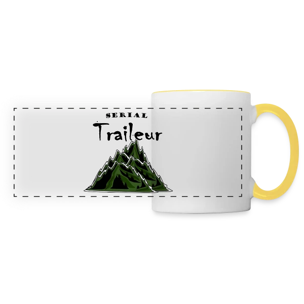 Serial Traileur sur Mug panoramique contrasté et blanc