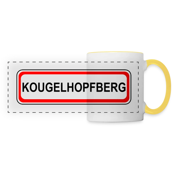 Kougelhopfberg: Le Sommet du Goût Alsacien sur Mug panoramique contrasté et blanc