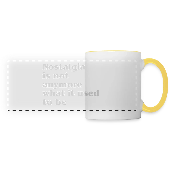 La Nostalgie n'est Plus sur Mug panoramique contrasté et blanc