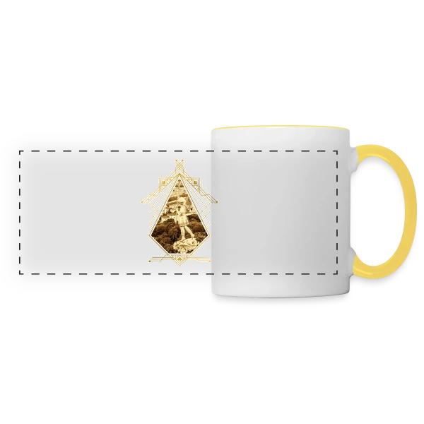 Lyon Art Déco Doré sur Mug panoramique contrasté et blanc