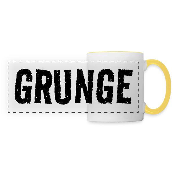 Motif Grunge Distressed sur Mug panoramique contrasté et blanc