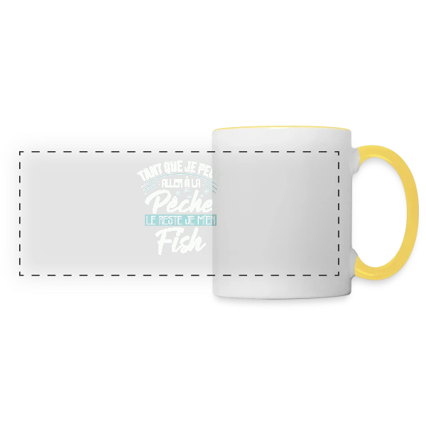 Pêcheur Humour - Le Reste Je M'en Fish sur Mug panoramique contrasté et blanc