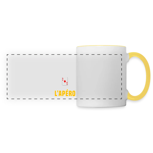 poker ne dérangez pas sauf apéro sur Mug panoramique contrasté et blanc