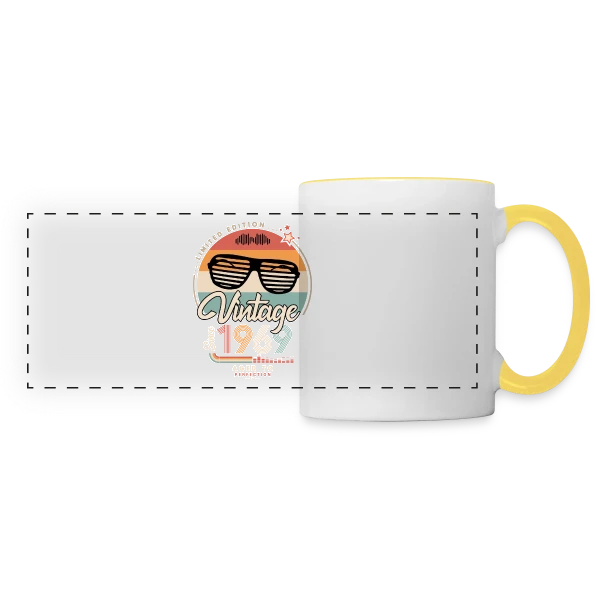 Vintage Depuis 1969 : L'Année Légendaire sur Mug panoramique contrasté et blanc
