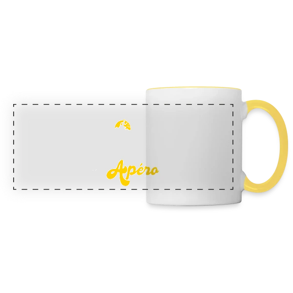 Je Peux Pas, J'ai Trail et Apéro Run Ultra Trail sur Mug panoramique contrasté et blanc