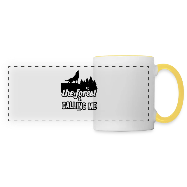 L'Appel de la Forêt sur Mug panoramique contrasté et blanc
