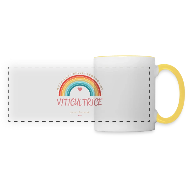 Meilleure Viticultrice du Monde sur Mug panoramique contrasté et blanc