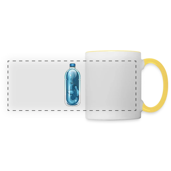 Océan en Détresse sur Mug panoramique contrasté et blanc