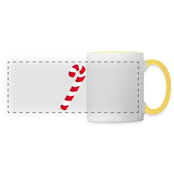 Sucre d'Orge : Douceur de la Saison de Noël sur Mug panoramique contrasté et blanc