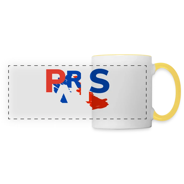 Paris Tricolore Moderne sur Mug panoramique contrasté et blanc