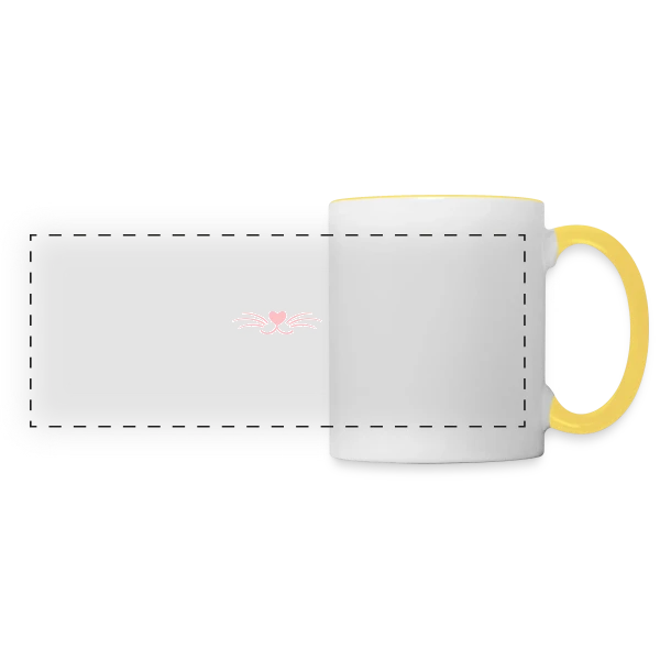 Maman d'un Petit Chat : T-shirt Humour pour Amoureuse des Félins sur Mug panoramique contrasté et blanc