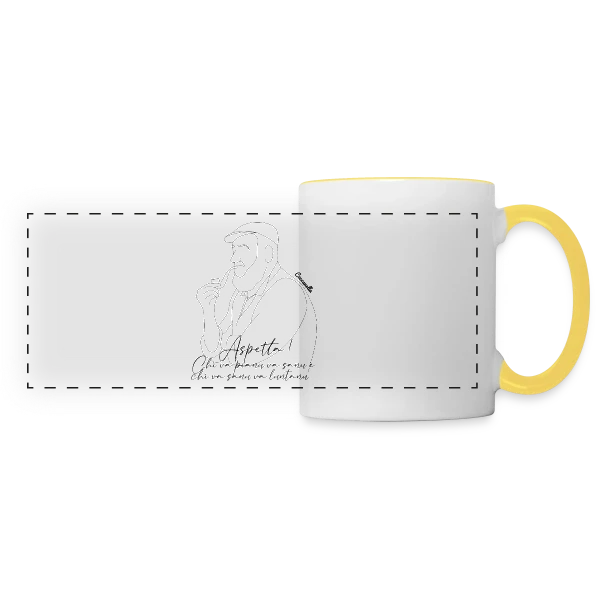 Vieux Corse Sage Citation sur Mug panoramique contrasté et blanc