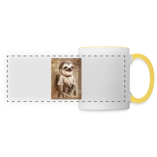 L'Étudiant Paresseux sur Mug panoramique contrasté et blanc