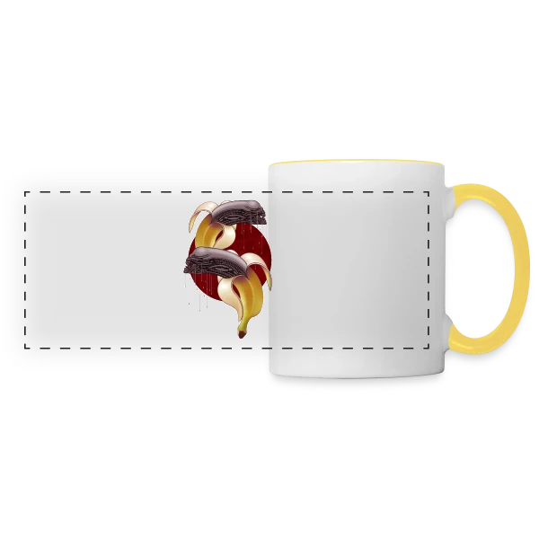 Banane Extraterrestre sur Mug panoramique contrasté et blanc