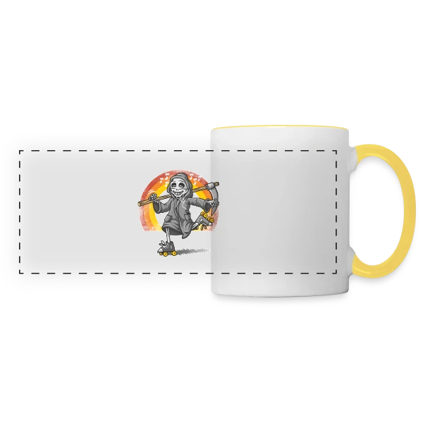 Profite de la Vie! sur Mug panoramique contrasté et blanc