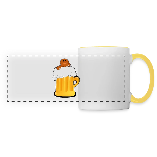Piscine Bière Alsacienne sur Mug panoramique contrasté et blanc