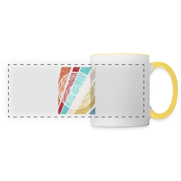 Bûcheron Passion Bois et Forêt sur Mug panoramique contrasté et blanc