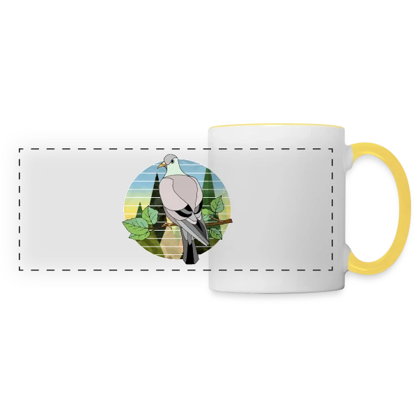 L'Oiseau Libre sur Mug panoramique contrasté et blanc